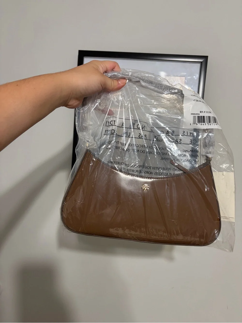 Tory Burch Brown Patent Leather Shoulder Bag